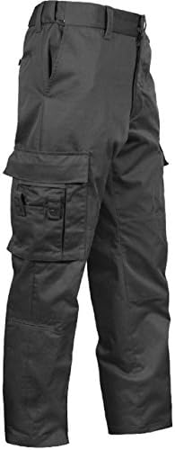 Bellawjace Clothing Black Men's Deluxe Police Tactical Paramedic EMS EMT Medic Uniform Pants