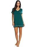 Cherrydew Womens Short Sleeve Modal Nightgown