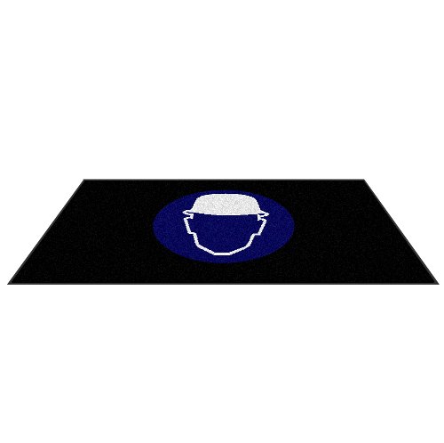 Andersen 2120408 Nylon Fibre Interior Classic Impressions Floor Mat with Safety Logo Mat, Nitrile Rubber Backing, 830 G/M² – 85 cm x 150 cm