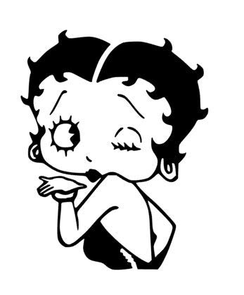 2 x Betty, Laptop Wall Mirror windscreen Window Decal Stickers