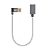 CableCreation [2-Pack Short USB 3.0 Extension Cable Right Angle, 1FT Male to Female Extender Cord for Flash Drives, Keyboard, Scanners, PlayStation, 0.3m, Space Grey