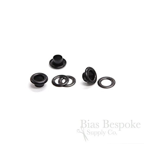 Set of 144, SHAY Size #00 Grommets (9.5mm), Black Plated