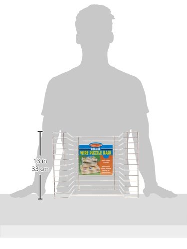 Melissa & Doug Deluxe Metal Wire Puzzle Storage Rack for 12 Small and Large Puzzles