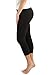 Fishers Finery Ecofabric Capri Legging; Casual Lounge Legging (Black, M)