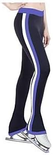Skating Dress Over The Boot Figure Skating Tights Women's Girls' Ice Yellow Red Blue Stretchy Stripe Performance Practise Stretchy, 130