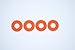 RiverCity Pitching Washers: (4) Orange 2.5 Inch Washers