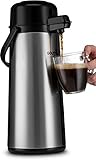 Gourmia GAP9820 Airpot Thermal Hot & Cold Beverage Carafe With Pump Dispenser 2.2L Capacity