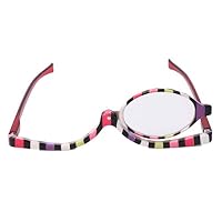 hibyebuying 1 Pair Reading Glasses Readers, Magnifying Glasses Makeup Cosmetic Reading Glass Folding Eyeglasses +1.0~+4.0 (+3.0)