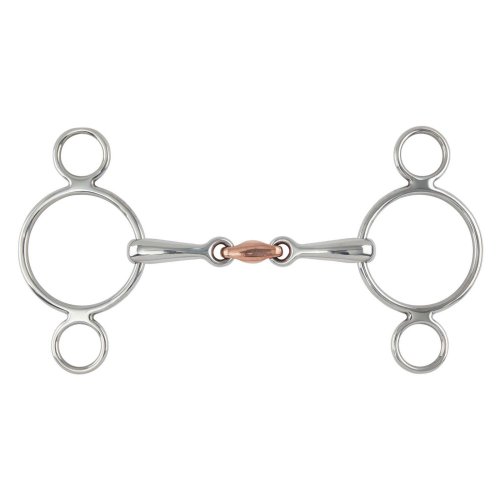 Shires Equestrian Two Ring Copper Lozenge Gag Bit