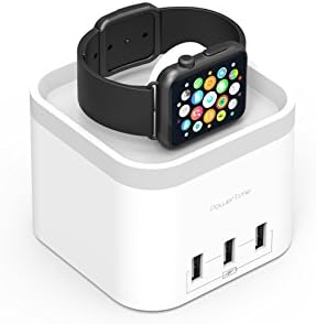 mbeat Power Time Apple Watch Charging Dock and Charger Stand with 3 Extra USB Charging Ports for Apple Watch 1st Gen/2nd Gen, 38mm/42mm, iPhone, Android, Samsung Smart Phones and Tablets