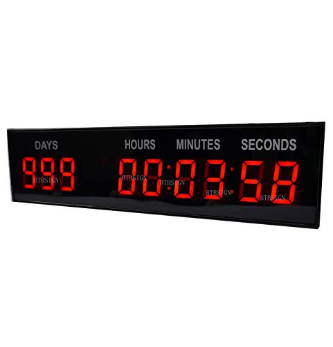 BTBSIGN 1.8'' LED Large Digital Countdown Clock Event Timer with Remote and Buttons - Thumbnail 4