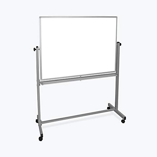 Mobile Magnetic Whiteboard 48"W x 36"H Silver Frame