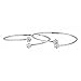 Flower Ends .925 Sterling Silver West Indian BABY Bangles 4.2 Grams (Pair) (MADE IN USA)