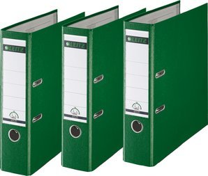 Leitz Premium 2 Ring A4 Binder, 3 Inch, Green