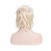 Anime Cosplay Synthetic Full Wig with Bangs 20 Styles Short Layered Fluffy Hair Oblique Fringe Full Head Unisex for Man and Women Girls Lady Fashion (Linen Blonde)