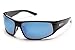 Suncloud Warrant Polarized Sunglasses, Black Frame, Blue Mirror Lens
