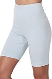 TheMogan Mid Thigh Stretch Cotton Span High Waist Active Bermuda Short Leggings