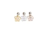 16g Body jewelry cute cool beautiful unique fresh ear self cartilage tragus helix barbell rose leaf flowers ear studs earring piercing for women teens girls men-MO