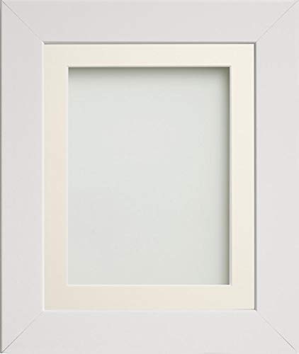 Frame Company Watson Range White 16x12 inch Picture Photo Frame with Ivory Mount for Image 13x9 inch *Choice of Sizes* Fitted with Real Glass — image 1