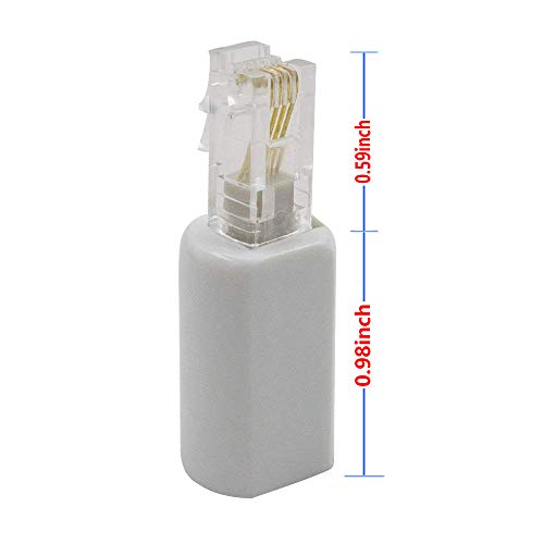 Telephone Cord Detangler, ohCome 360 Degree Rotating Adapter Landline Swivel Cord Untangler Anti-Tangle Phone Cable Telephone Accessory White (5 Pack)