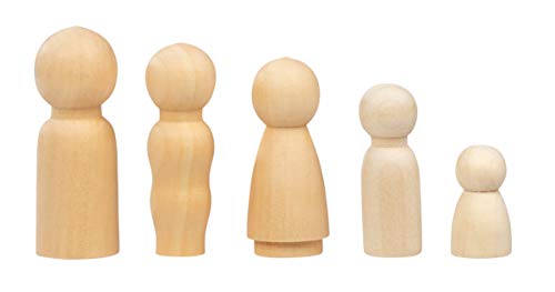 3 Peg+Dolls+Unfinished+Painting+Decoration