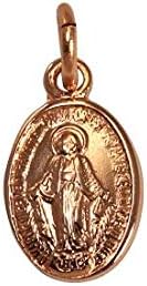 Sayers London 9ct Rose Gold Miraculous Mary Medal