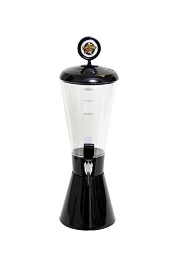 Beer Tubes Conic Black Beverage Tower Dispenser with Regular Tap, 128 oz. Super Tube, COB-ST-R