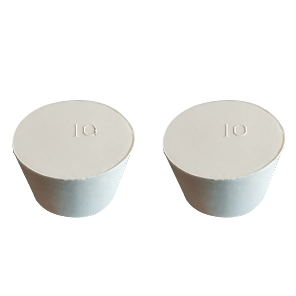 HeyWin Rubber Bungs 43mm to 52mm,2 Pieces,Rubber Stoppers are Used for Sealing Balloon Bottles、Conical Flask Etc (2, 10#)