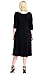 Modern Kiwi Long Sleeve Flowy Maxi Plus Size Dress Black 3X