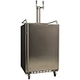 EdgeStar Full Size Dual Tap Built-In Kegerator - Stainless Steel Black