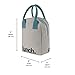 Fluf Zipper Lunch Bag | Reusable Canvas Lunch Box for Women, Men, Kids | Organic Cotton Meal Tote | (Grey Midnight)