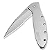 Kershaw Leek Pocket Knife (1660) 3-In. Sandvik 14C28N Blade and Stainless Steel Handle, Best Buy from Outdoor Gear Lab Includes Frame Lock, SpeedSafe Assisted Opening and Reversible Pocket Clip, 3-oz.