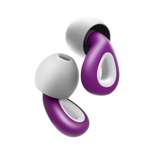 Silicone Ear Plugs for Sleeping, Flying & Concerts – Ultra-Soft Reusable Noise Reducing Earplugs (23dB SNR) | Premium Custom Fit Ear Plugs for Travel, Studying & Hearing Protection (Purple)