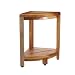 EcoDecors Oasis 2-Tier Teak Corner Shelf, Natural primary
