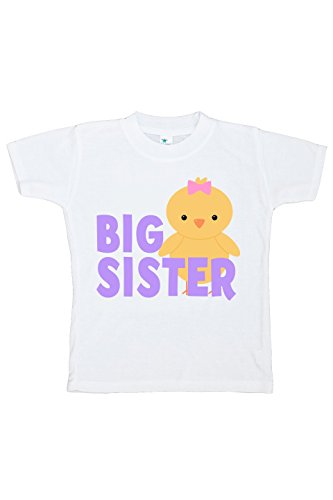 Custom Party Shop Girls' Big Sister Easter Tshirt 3T Pink and Yellow