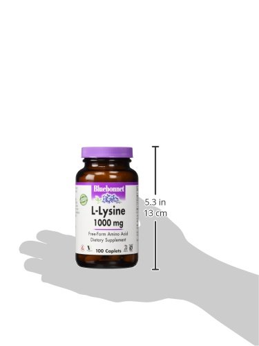 Bluebonnet L-Lysine 1000 mg Caplets, 100 Count