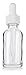 JUVITUS 1 oz / 30 ml Clear Glass Boston Round Bottle with White Dropper + Funnel (6 Pack)