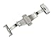 RECHERE 22mm Silver Brushed Matte Push Button Butterfly Deployment Clasp For Leather Watch band Strap