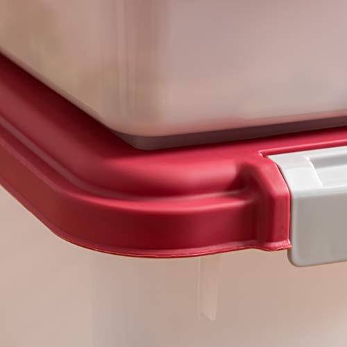 IRIS USA 3Piece Airtight Pet Food Container Combo, Red MP8/MP1/SCP2