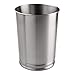 mDesign Metal Wastebasket Trash Can for Bathroom, Office, Kitchen - Tall, Brushed Stainless Steel