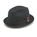Dobbs Rocky - Wool Fedora Hat (6 7/8) Black