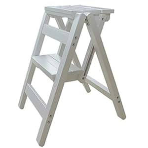 Taburete Plegable de Madera Maciza, Escalera de Cocina para el hogar