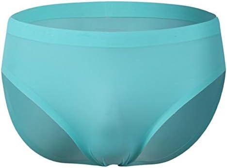 XXYY 3 Pack Men's Briefs Solid Color Ice Silk Traceless One Piece Ultra-Thin Breathable Transparent Underwear