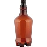 The Cary Company 68W32A 32 oz. Amber Plastic Beer Growler, Amber (Pack of 60)