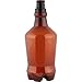 The Cary Company 68W32A 32 oz. Amber Plastic Beer Growler, Amber (Pack of 60)