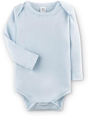 Colored Organics Unisex Organic Baby Bodysuit - Long Sleeve - Sky - 12-18M