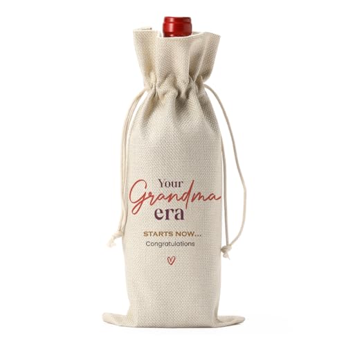 FBCCZEY Funny New Grandma to Be Gifts Pregnancy Baby Announcement Wine Bag Mothers Day Baby Announcement Gifts for Grandma Grandmother Gift Wine Bottle Bag
