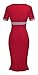 HOMEYEE Women's Elegant Sweetheart Neck High Waist Career Dress UB220