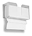 TrippNT 51937 Small Dual Dispensing Paper Towel Holder with 150 9.2 x 9.4 inch Multi-Fold Paper Towel Capacity and Peelable Protective Film,Clear