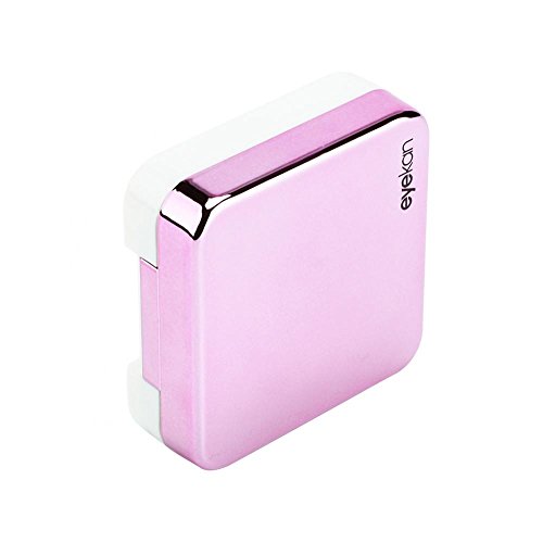 Contact Lens Box, Reflective Cover Contact Lens Case Set Cute Lovely Travel Kit Box (Rose)